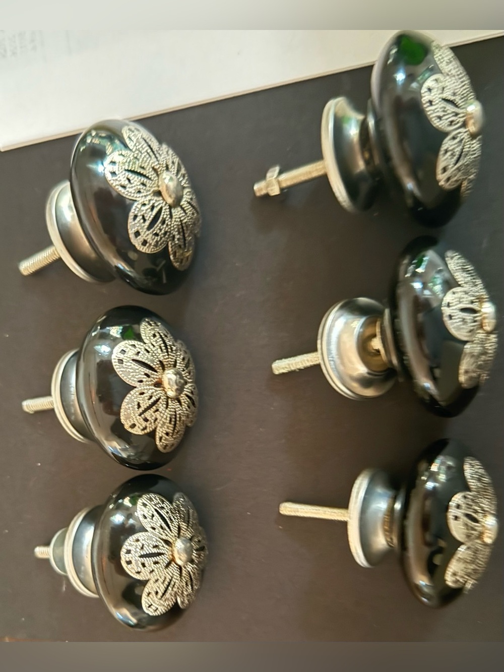 Floral Medallion door handles